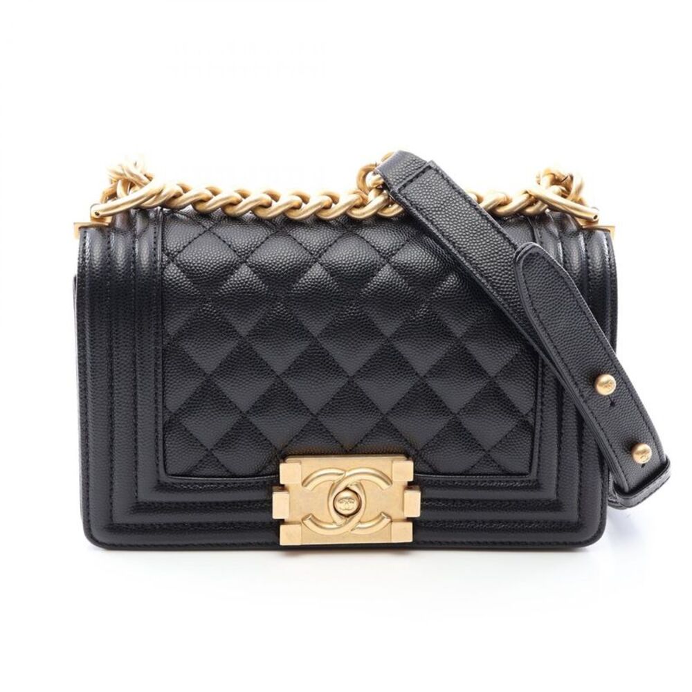 CHANEL Boy Chanel Grained Calf Shoulder Bag